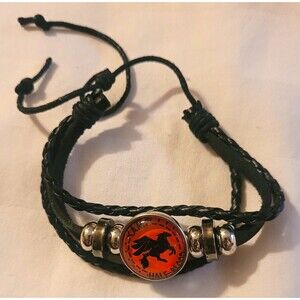Percy Jackson Inspired Camp Half-Blood Braided Leather Cord Adjustable Bracelet